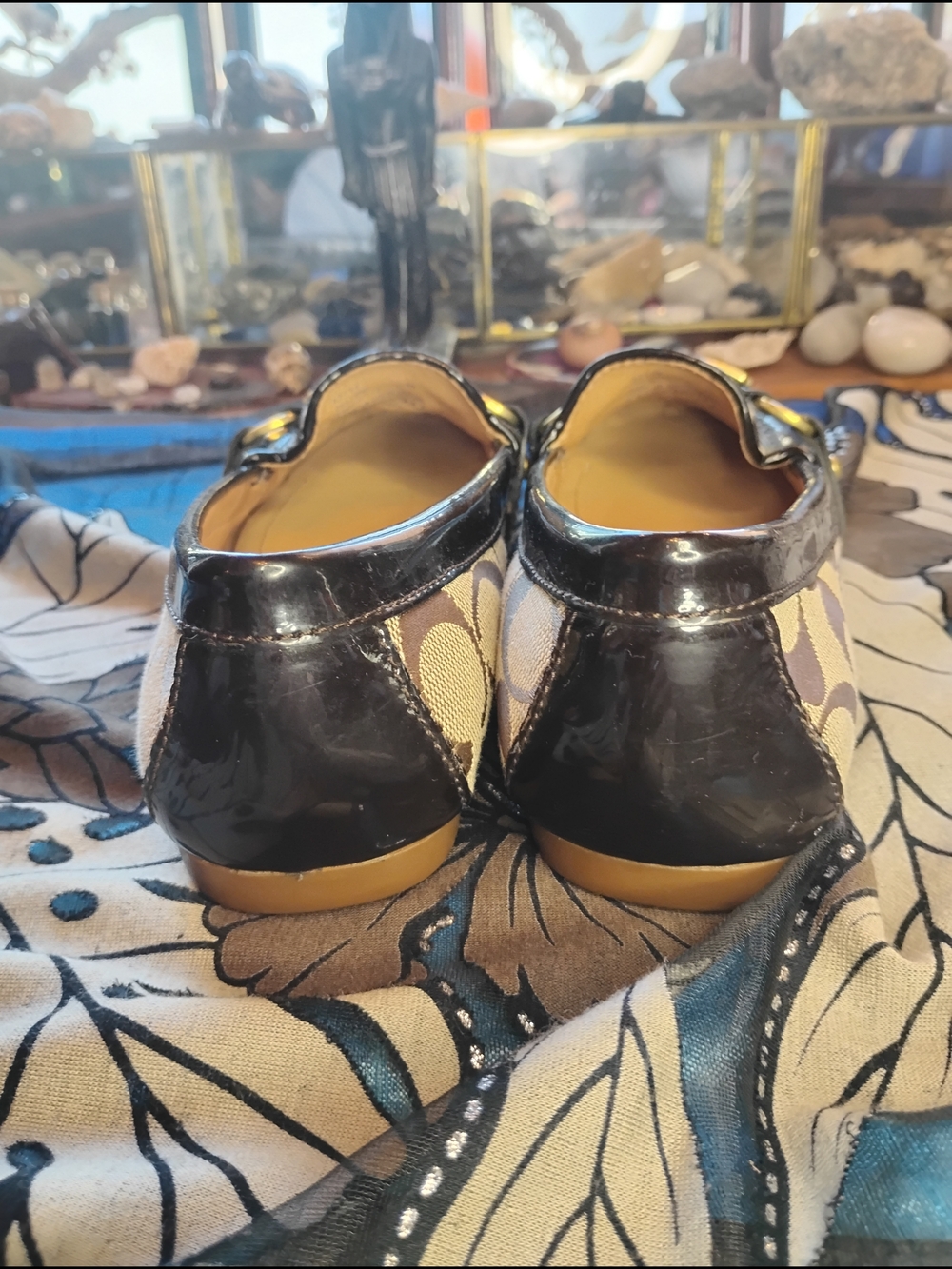 Coach Brown Signature Canvas Loafers with Dark Brown Trim - Picture 10 of 16